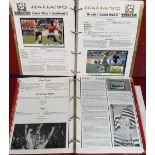 Football, World Cup Italia 90 stamp & cover collection contained in 3 special folders, appears to be