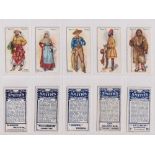 Cigarette cards, Smith's, Races of Mankind (Titled), 10 type cards, 5 pairs with matching adverts to