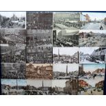 Postcards, a further selection of approx. 110 cards of UK markets and market places with RP's of