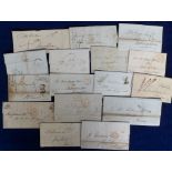 Stamps, collection of 16 x pre-stamp letters