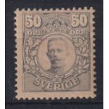 Stamps Sweden SG81 1910/14 Gustav V 50 grey UM cat £200