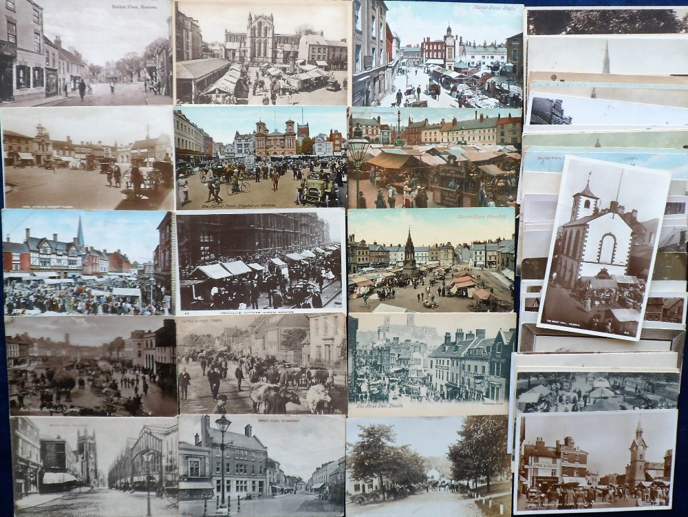 Postcards, a collection of approx. 90 cards of UK markets and market places. RP's inc. Market - Image 3 of 3