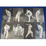 Trade cards, Topical Times, Cricketers, 'E' size (set, 8 cards) (one with some creasing to top