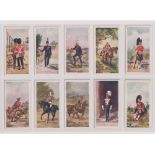 Cigarette cards, Duncan's, Types of British Soldiers (set, 25 cards, one with plain back) (gd/vg)