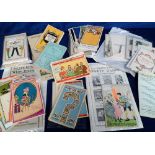 Vintage Whist Game Cards, a collection of 50+ whist cards many with pencils attached. Subjects