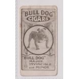 Cigarette card, R.J. Elliott & Co, Bulldog Advertisement card showing bulldog inset with Union