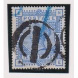 Stamp, GB QV 10s Ultramarine SG183a Used cat £550