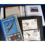 Aviation, album of White Waltham aviation photographs, cuttings, programmes etc., 1972 signed