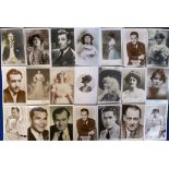 Postcards, an entertainment collection of approx. 70 cards, mainly Cinema stars, Edwardian