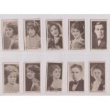 Cigarette cards, Canada, Tobacco Products Corp, Movie Stars, complete run numbered 1-100 inc.