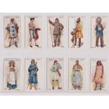 Cigarette cards, Smith's, Races of Mankind (Titled), 10 type cards, all with matching 'Cup Tie