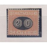 Stamps Italian 1890/1 Postage due 20c on 1c mascherine MM with very good centering cat £650