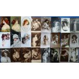 Postcards, Glamour, a collection of approx. 80 cards inc. art by Sager & Asti, also classic nudes,