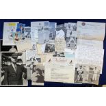 Autographs, US sport, miscellaneous selection of signed cards, postcard photographs and a few