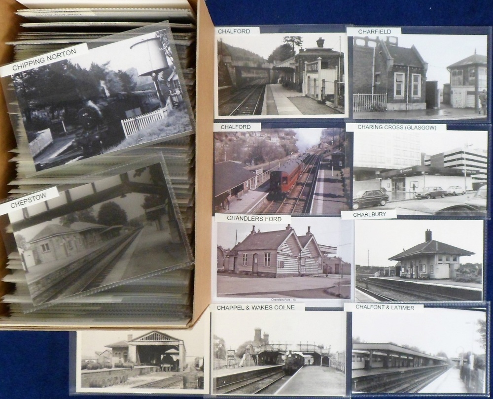 Postcards/photos, Rail, a selection of approx. 400 RP photos and postcards of UK station interiors