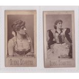 Cigarette cards, Ogden's, Actresses, Woodburytype, two cards, Miss A. Wilson & Miss Florence West (