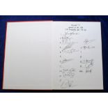 Football autographs, Arsenal v Newcastle FA Cup Final programme, 1998, deluxe edition in red
