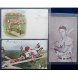 Postcards, Sport, Baseball, 3 cards, Baseball Star George Kell (plain back) played for the Baltimore