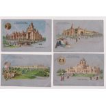 Postcards, World's Fair, St Louis 1904, 7 different cards inc. Palace of Agriculture, Missouri State