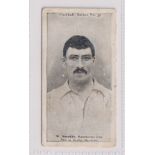 Cigarette card, Wills, Football Series, type card, no 37, W. Meredith, Manchester City (slightly
