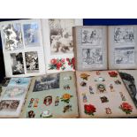 Scrap Books, 13 early 20thC scrap books containing greetings cards, cuttings and scraps featuring