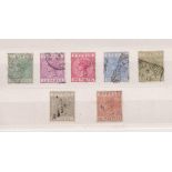 Stamps Cyprus QV 1882-6 used SG16a-22