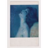 Postcard, Raphael Kirchner, middle period, Leile fumeuse d'opium, scarce (gd)