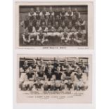 Football, Aston Villa, printed postcard squad picture, 1912-13, sold with b/w postcard size photo