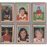 Trade cards, A&BC Gum, Footballers (Blue back, 132-263), part set, 71/130 (gd, includes unmarked