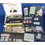 Stamps, collection of all world stamps housed in a vintage cigar box including Chinese Imperial Post