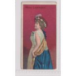 Cigarette card, D & J MacDonald, Actresses, 'MUTA', type card, Miss Lambert (tight trim to bottom