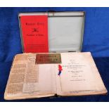 Militaria, Bandmaster George Charles Bixley, Victa Cash tin containing Royal Military School of