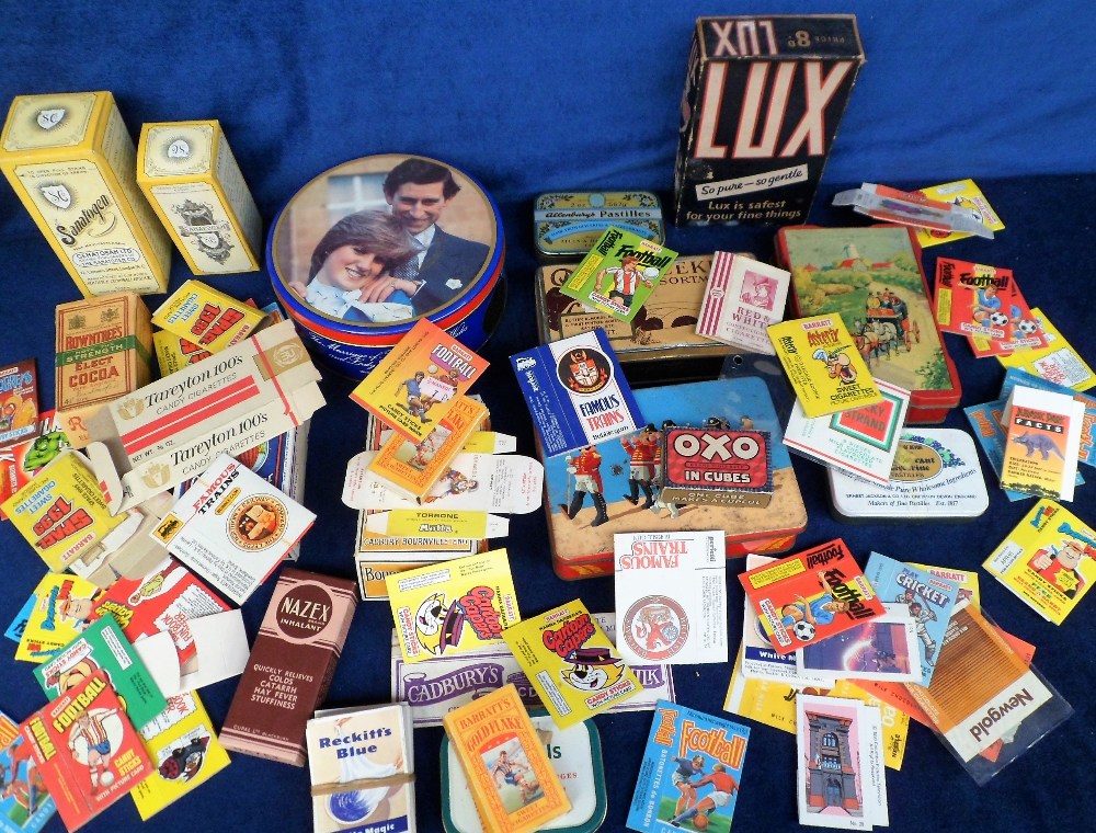 Vintage Packaging, to include sweet cigarettes (Tareyton 100's, Football, Space 1999, Red & White,