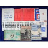 Football programmes, selection of 1960's issues inc. Dukla Prague v Ajax EC q/f 66/7, Dukla Prague v