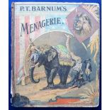 Circus, scarce board edition of P.T. Barnum's Menagerie with coloured plates by Barnum & Sarah