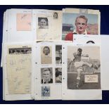 Autographs, Football, extensive collection of hundreds of signatures of 1950s footballers, on