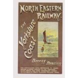 Postcard, North Eastern Railway poster advert No.4 Yorkshire Coast (vg) (1)