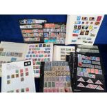 Stamps, a large collection of GB & Commonwealth stamps on album pages in stockbooks, vintage album