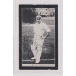 Cigarette card, Smith's, Champions of Sport (Blue back), Cricket, type card, R.A. Duff, Australia (