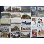 Postcards, a mixed UK topographical and subject selection of approx. 40 cards with RP's of Cavendish