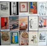 Postcards, Advertising, a selection to include Remington Typewriter Factories, Grand Bazar Rouen,