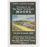 Postcard, North Eastern Railway poster advert No.8 Moorland (vg) (1)