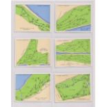 Cigarette cards, Player's, Championship Golf Courses, 'L' size (set, 25 cards) (ex)