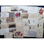 Military Christmas Cards, various styles, WW1 to WW2, inc. H.M.S. Petard 1942, South Wales
