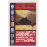 Postcard, North Eastern Railway poster advert No.5 Northumbria (vg) (1)