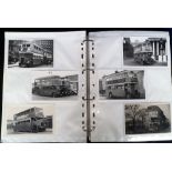 Photographs, London Transport Buses, 130+ 5.5 x 3.5" b/w images of buses circa 1950s-70s, some