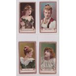 Cigarette cards, Canada, Chas. J. Mitchell, Actresses FROGA (Brown back), 4 type cards, Miss