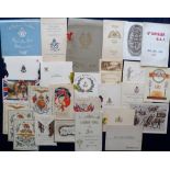 Military Christmas Cards, various styles, mainly WW1 inc. ANZAC Mounted Division, H.M.S. Orion