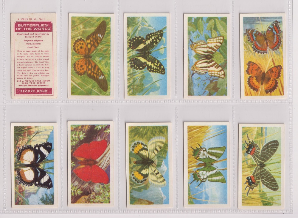 Trade cards, Brooke Bond (Rhodesia), Butterflies of the World (set, 50 cards) (vg)