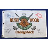 Autographs, 'Caddyshack', souvenir golf tee flag for the Bushwood Country Club, issued to promote